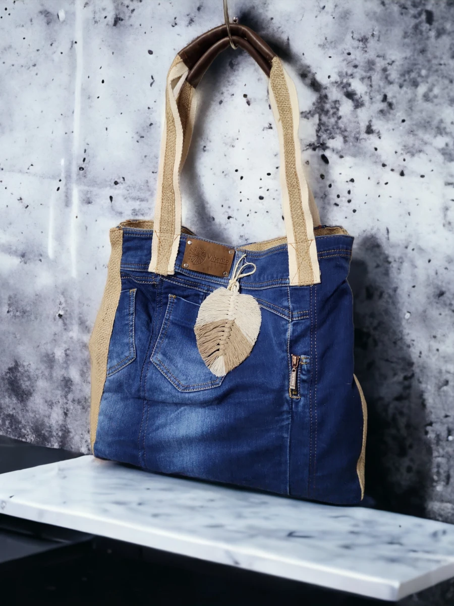 Bolso Denim Azul Índigo Degradado
