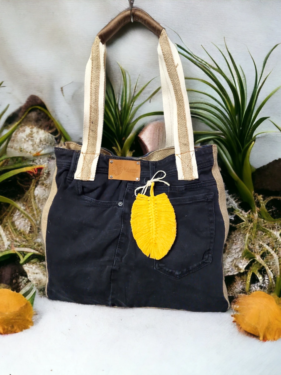 Bolso Denim Negro Carbón
