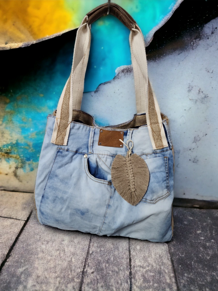 Bolso Denim Acid Wash Vintage